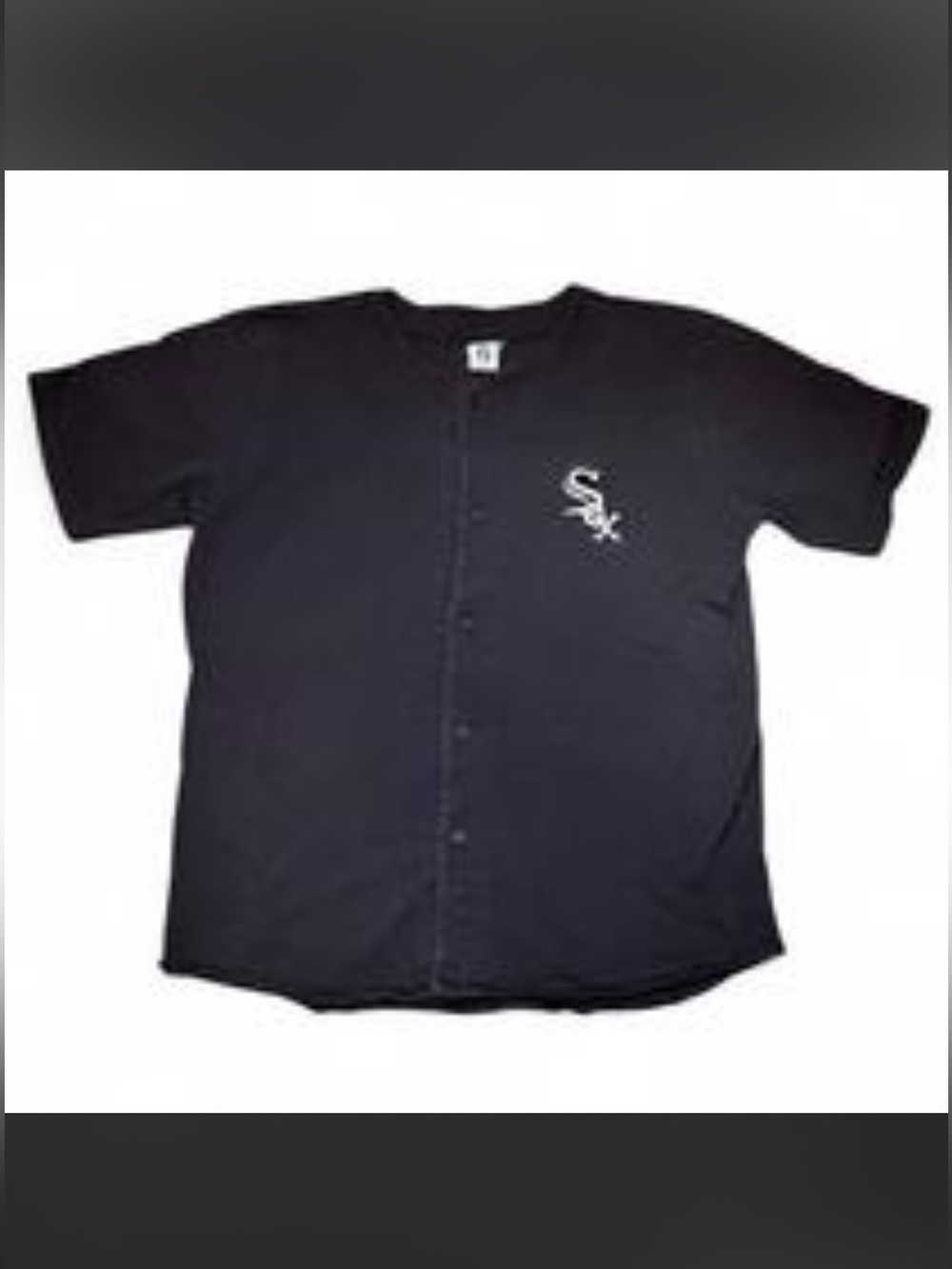 Vintage Logo 7 Chicago White Sox Button Front Jersey Large Made USA
